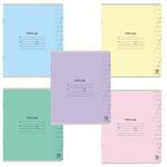 Тетрадь 12 л. ЮНЛАНДИЯ КЛАССИЧЕСКАЯ, косая линия, обложка картон, АССОРТИ 5 видов.105649