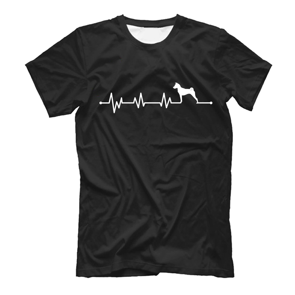 Футболка "Басенджи - сердечный ритм"