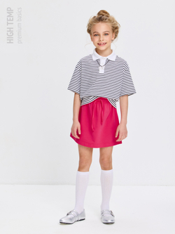 Мини юбка из футера с карманами