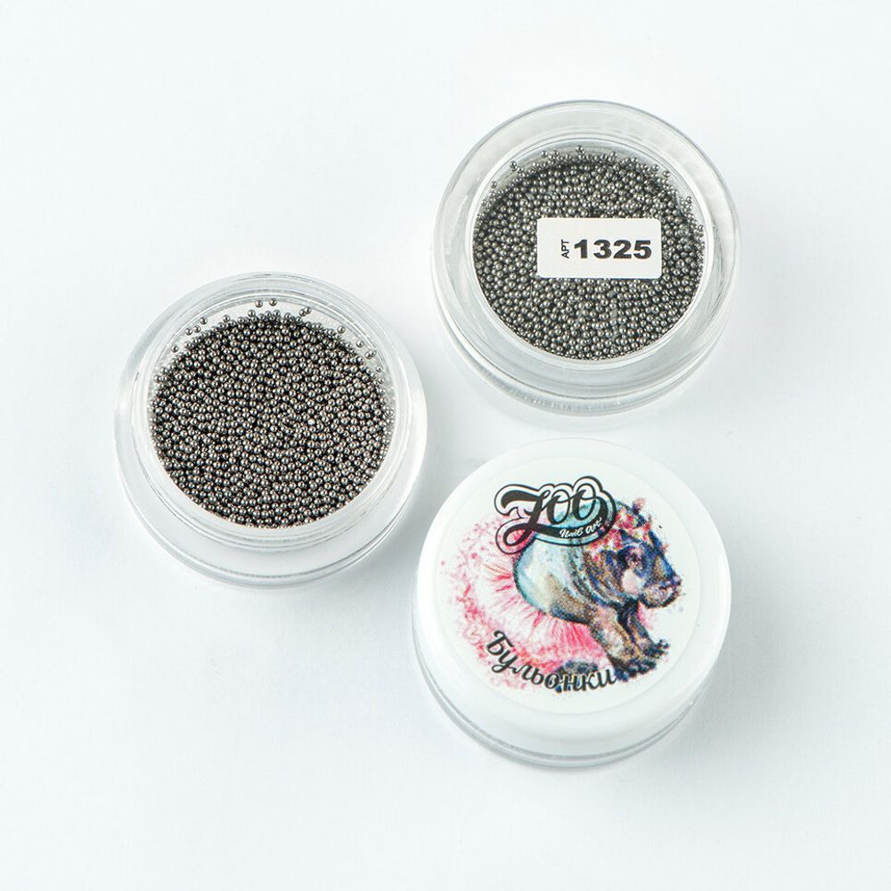 1325 Бульонки металлические чёрные 0.8 мм (10 г)