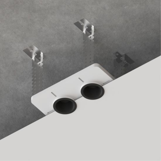 A709002 Закладная для монтажа светильников DUCRE MINI в натяжной потолок, 185х110мм, ПВХ, белый