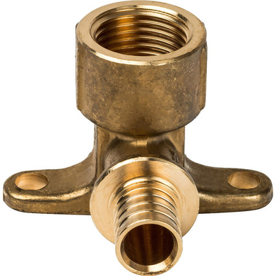 Угольник STOUT настенный с креплением 16xRp 1/2" для труб из сшитого полиэтилена аксиальный