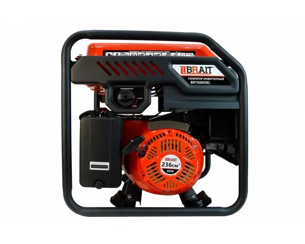 Генератор бензиновый инверторный BR7500iOEL Brait ( max мощность 5.5 кВт, бак 12 л, ручной.электрический запуск, 230В, 50Гц )/ бензогенератор / резервный источник питания