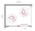 Душевой уголок BelBagno LUCE-AH-1-110/90-C-Cr
