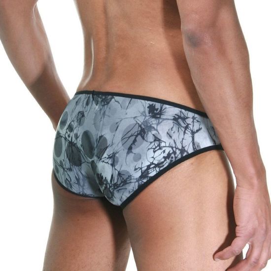 Мужские трусы слипы серые с черной окантовкой Cosmos Colors GW40_GB