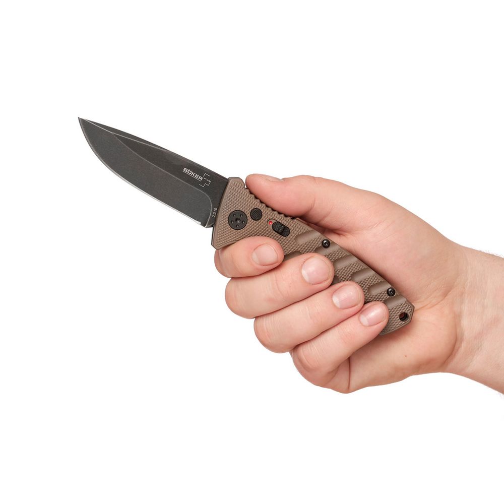 Автоматический нож Boker модель 01bo424 Strike Coyote Spearpoint