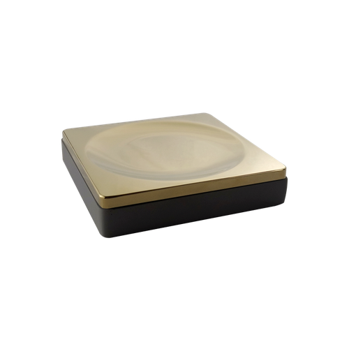 Boheme Мыльница квадратная черный-золото
