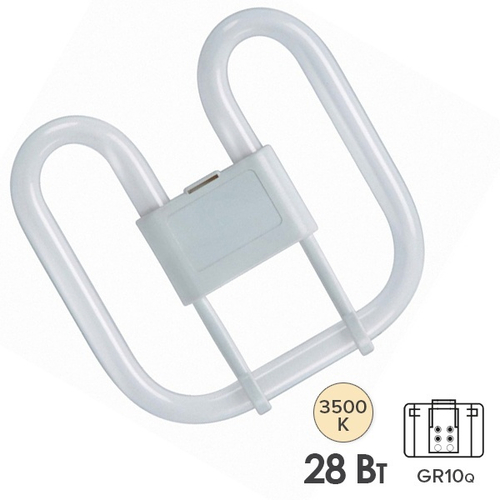 Лампа компактная люминесцентная CFL Square 28W/835 3500K 4-Pin GR10q белая Osram 4050300816982
