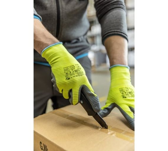 Перчатки рабочие с нитриловым покрытием гофрированные VECHTE Högert (12 пар), арт. HT5K761