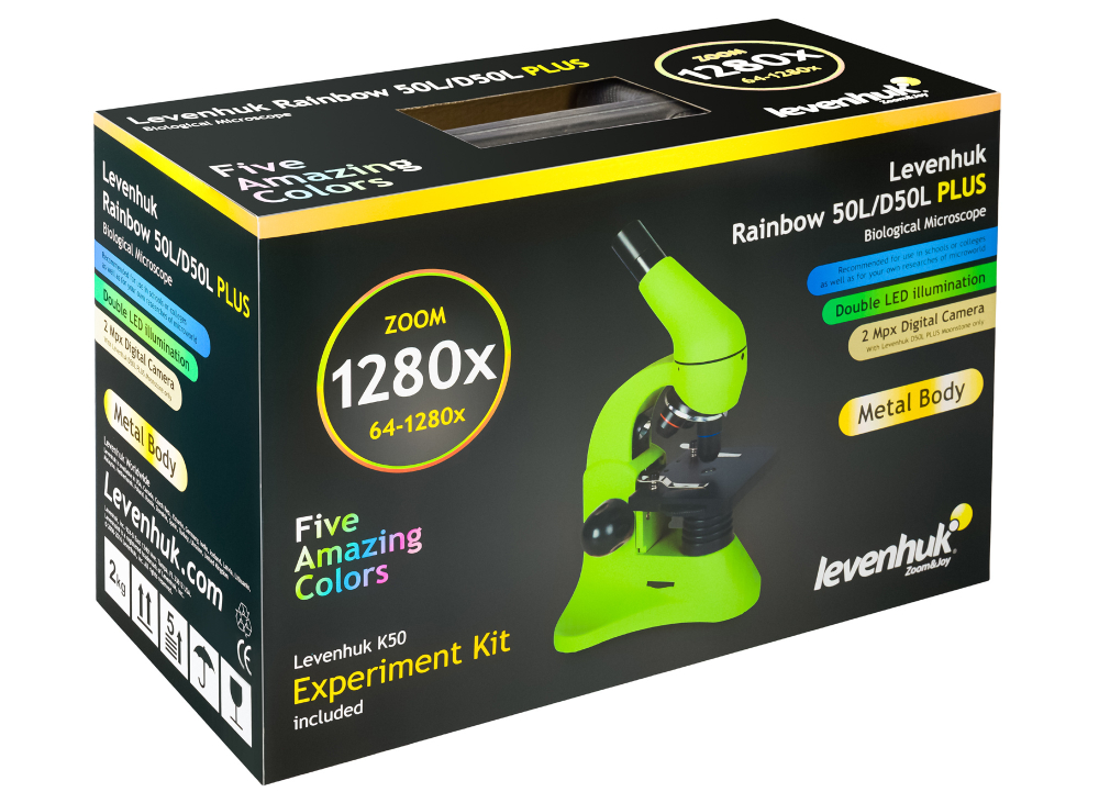 Микроскоп Levenhuk Rainbow D50L PLUS, 2 Мпикс, Лунный камень
