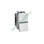 Одноклавишный переключатель 1 модуль ABB Zenit, альпийский белый (N2102 BL) 2CLA210200N1101