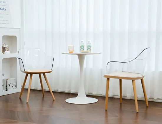 Стул Klam c прозрачной спинкой c подлокотниками