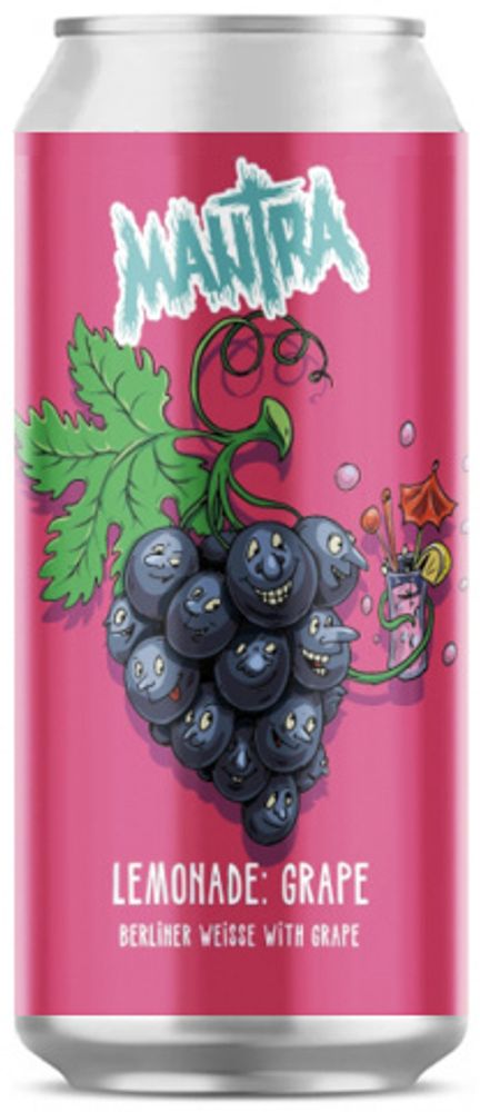 Пиво Мантра Лимонад: Грейп / Mantra Lemonade: Grape 0.45 - банка