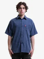 Рубашка Молодость Velvet 2.0 синяя