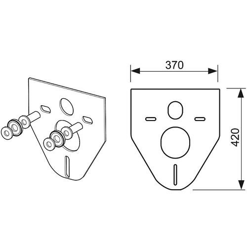 Комплект для установки подвесного унитаза TECEbase 2.0 с панелью смыва TECEnow, хром глянц (9400412)