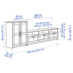 Тумба под ТВ - IKEA BRIMNES, 258х41х95 см, белый, БРИМНЭС/БРИМНЕС ИКЕА