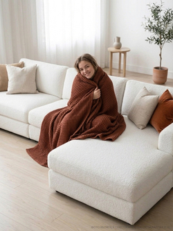 Плед "ERICA" 220х240, цвет Терракот темный