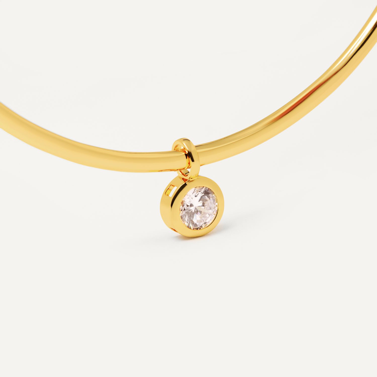 Чокер Gold Rigid Frame Necklace – Clear Round