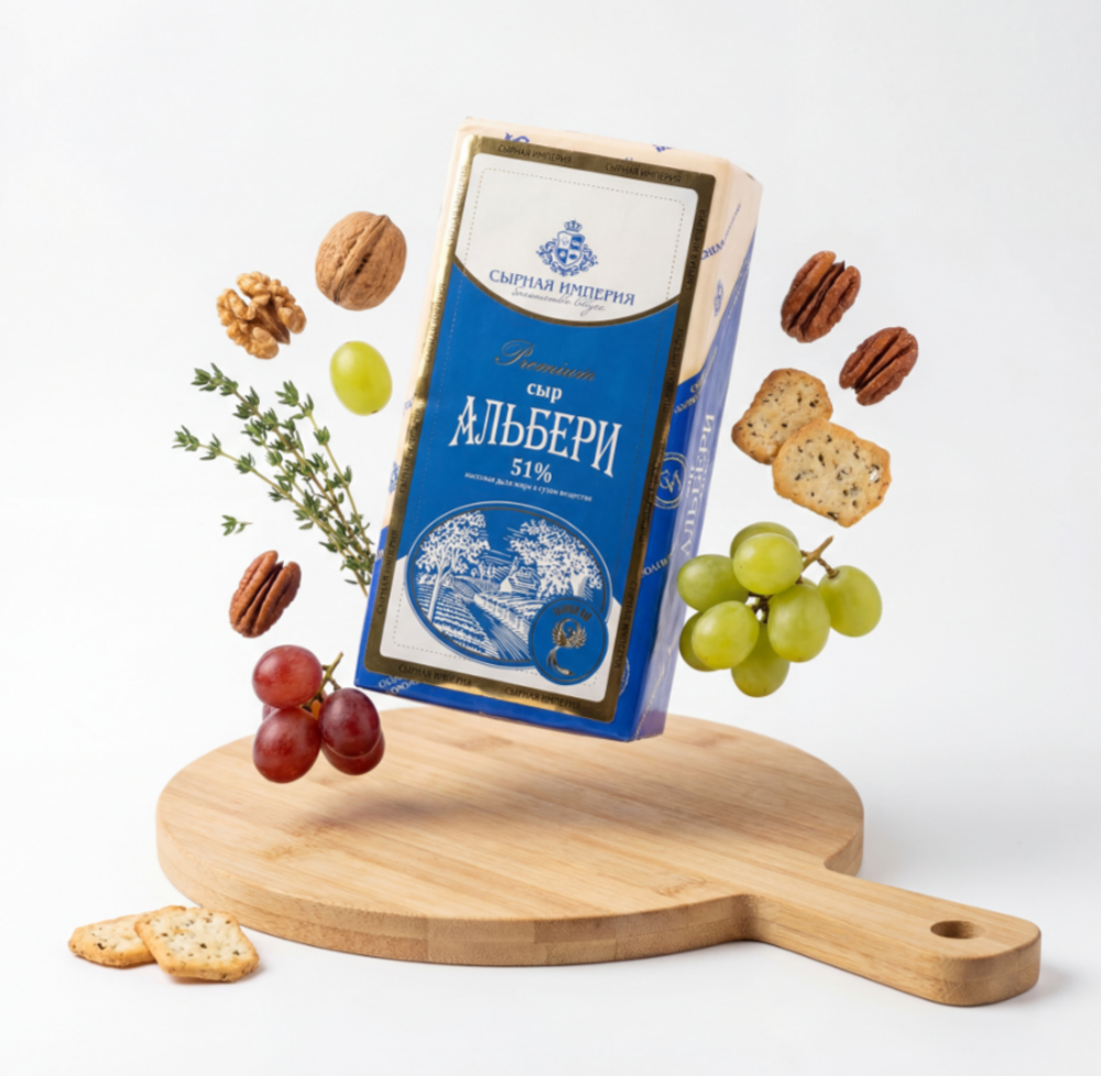 Сыр Альбери Премиум 51%, ТМ Сырная Империя Ошмяны