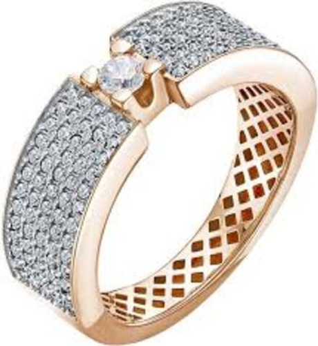 Кольцо из золота с фианитами