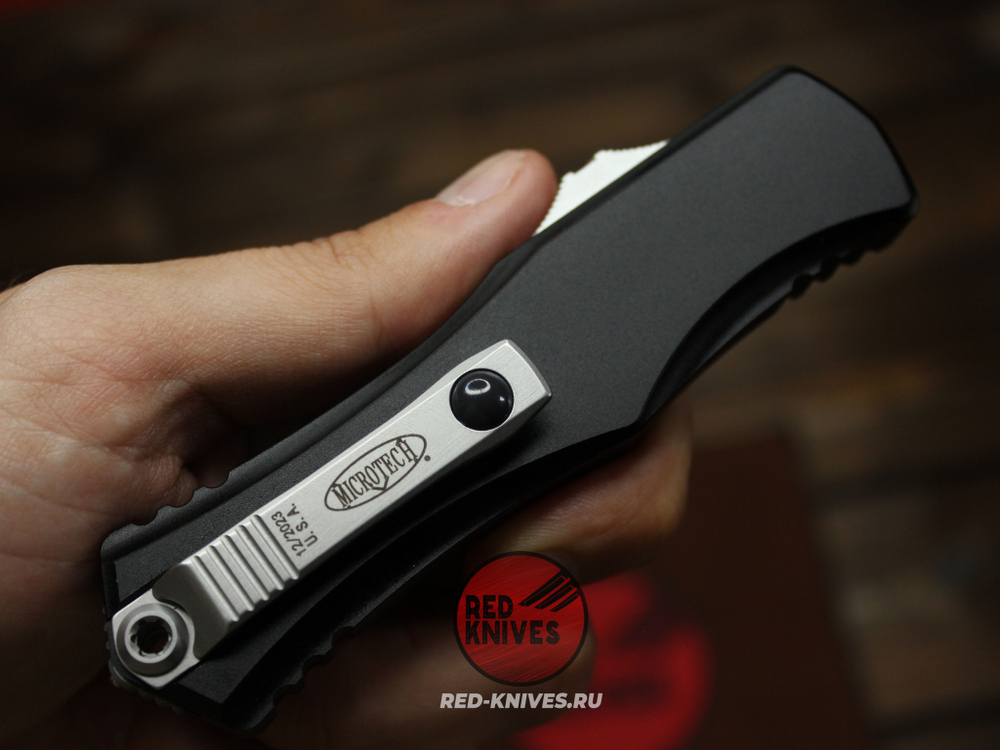 Нож Microtech HERA 2 S/E - темная рукоять, клинок стоунвош МТ21