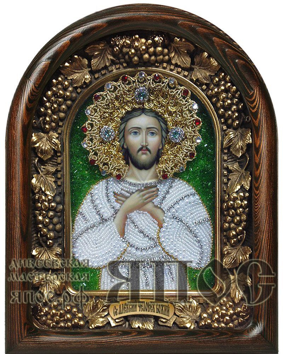 Икона Святой Алексий Человек Божий бисер