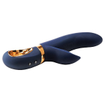 Темно-синий вибратор-кролик Atropos - 23 см. (Цвет: темно-синий)