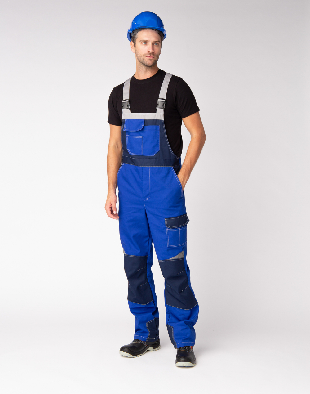 Костюм Вектрон-2 (тк.Смесовая,240) п/к, васильковый/т.синий/серый