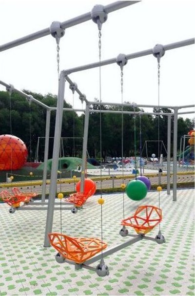 Качели парные усиленные непрозрачные высотой 650 см