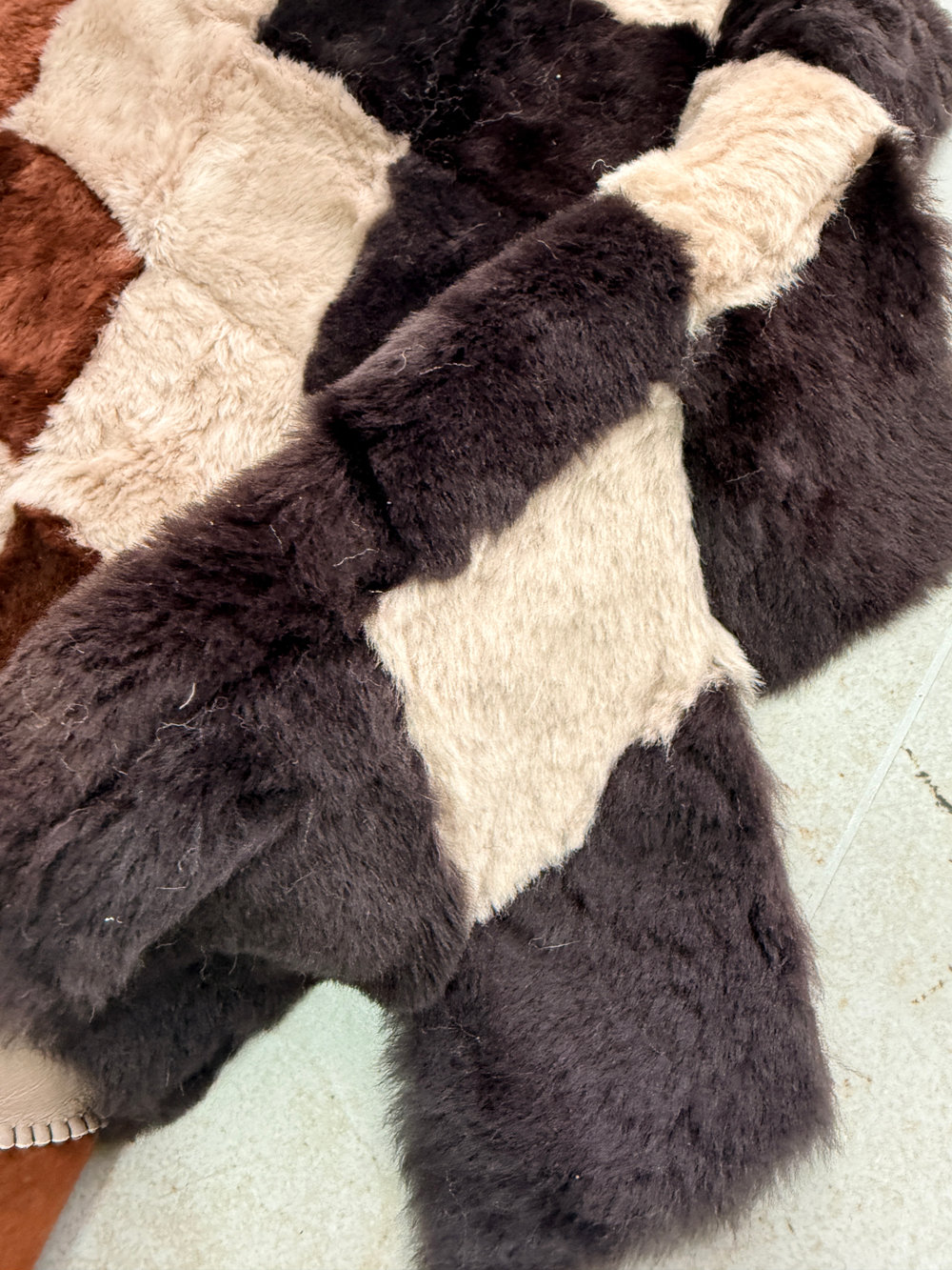 Меховой Коврик прикроватный накидка на кресло из овчины