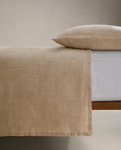 Zara Home покрывало из льна, светло-бежевый · 1170/006