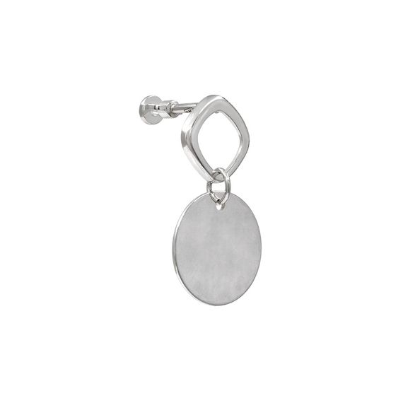 Серьги-пусеты Круг из серебра 925 пробы, фото 2