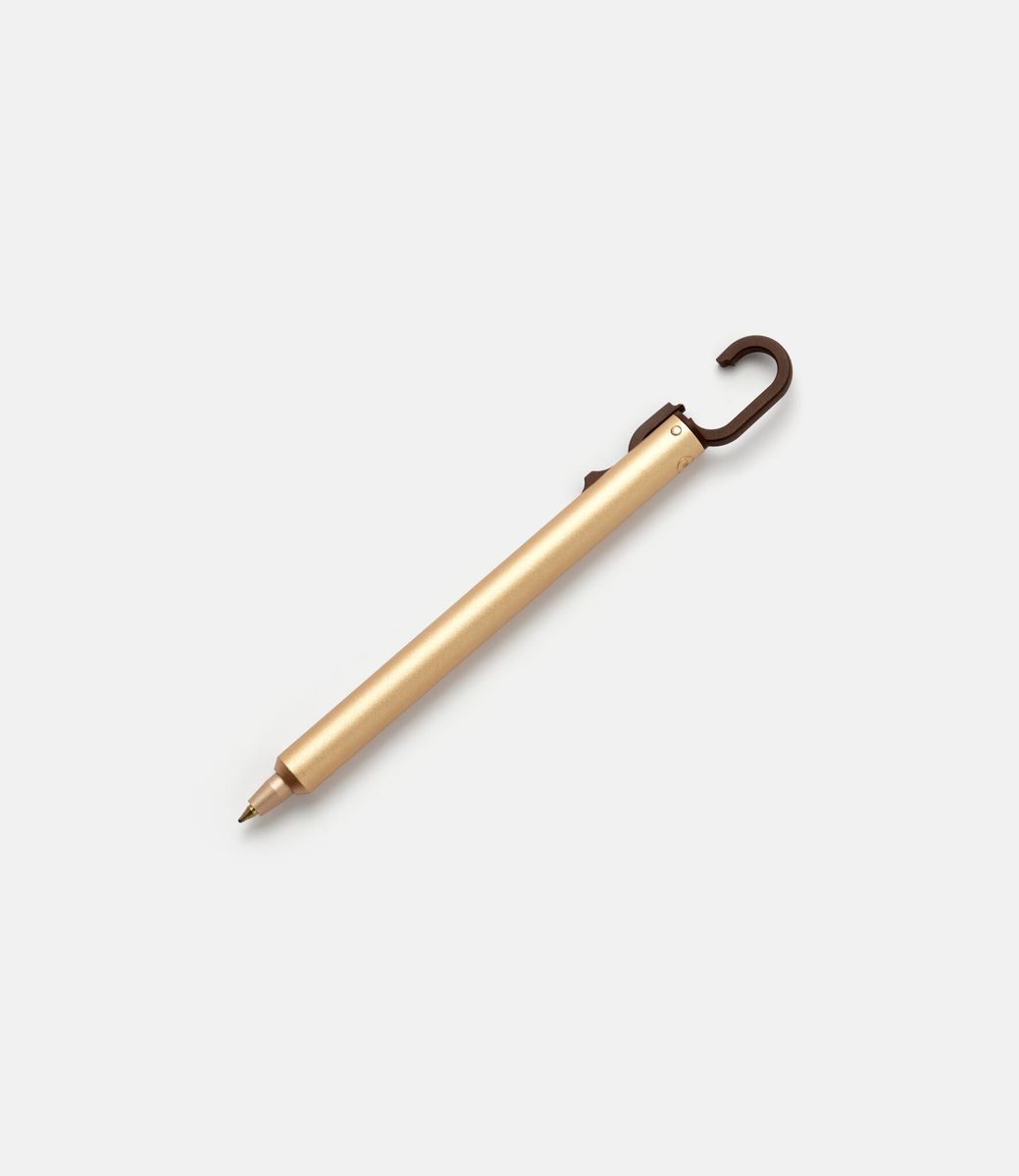 Ten Stationery Hang-On Rose Gold — алюминиевая ручка с карабином