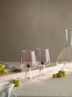 Набор бокалов для вина orb, 400 мл, розовый/зеленый, 2 шт.