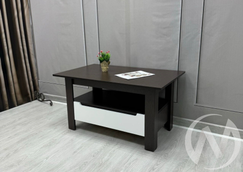 Стол журнальный (венге/белый глянец холодный)