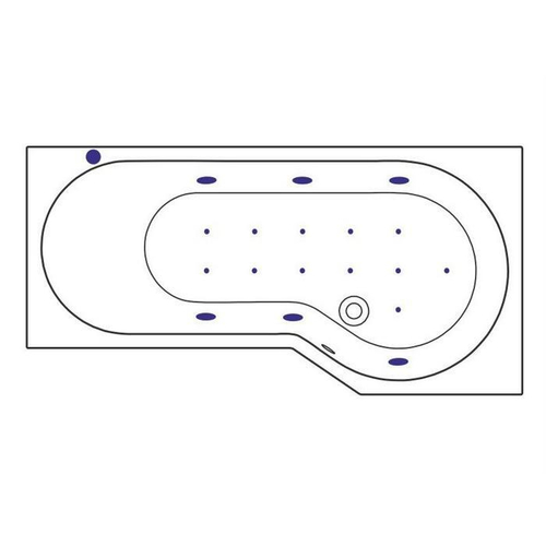 Акриловая ванна Excellent Be Spot P Relax 160x80 WAEX.BSP16.RELAX