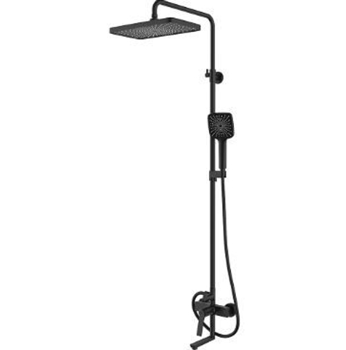 ДУШЕВАЯ СИСТЕМА PARKER ВЕРХН. ДУШ "ТРОПИЧЕСКИЙ ДОЖДЬ" (ЧЕРНЫЙ МАТОВЫЙ) (1/6) "IDDIS" PARBL3F106
