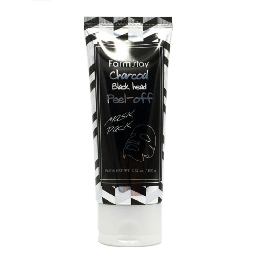 Маска-пленка очищающая с углем FarmStay Charcoal Black Head Peel-off Mask Pack 100г