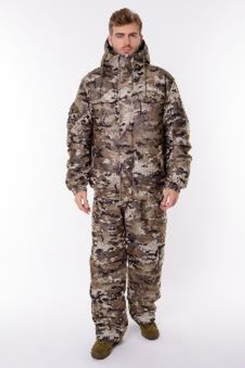 КОСТЮМ OneRus С ПОЛУКОМБИНЕЗОНОМ "ПАТРИОТ" -45 (Алова/Бежевый )