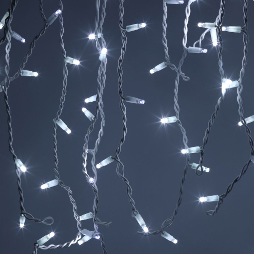Гирлянда ЭРА ERAPS-BK1 бахрома 2x0,7 м холодный белый свет 100 LED | Профессиональное праздничное и новогоднее освещение