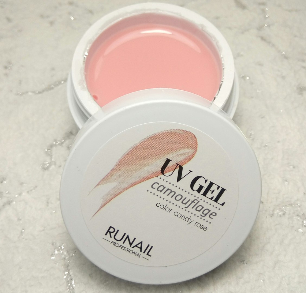 RuNail Камуфлирующий УФ-гель (цвет: Розовая карамель), 15г