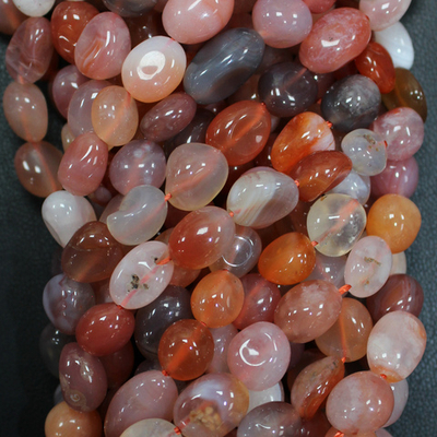 Агат Ботсвана оранжевый галтовка 10-12мм