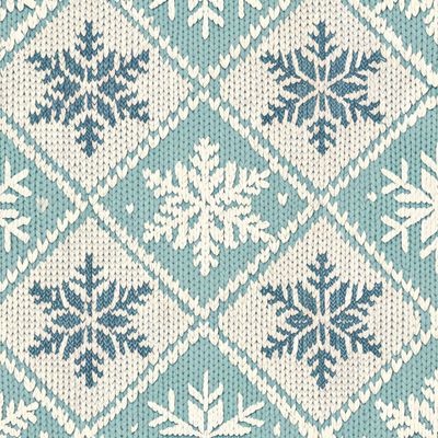 Вязаное полотно снежинки в ромбах