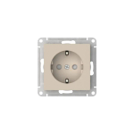 ATLASDESIGN РОЗЕТКА с заземлением со шторками, 16А, механизм, быстрозажим. клем., ПЕСОЧНЫЙ