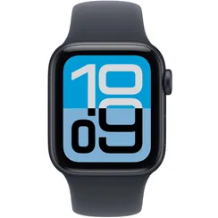 Часы Apple Watch SE 3, 2025, 40 мм, алюминий цвета «тёмная ночь», ремешок Sport Band цвета «тёмная ночь»