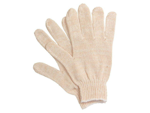 Перчатки х/б 4 нити Белые (10шт/уп) (200шт/меш)