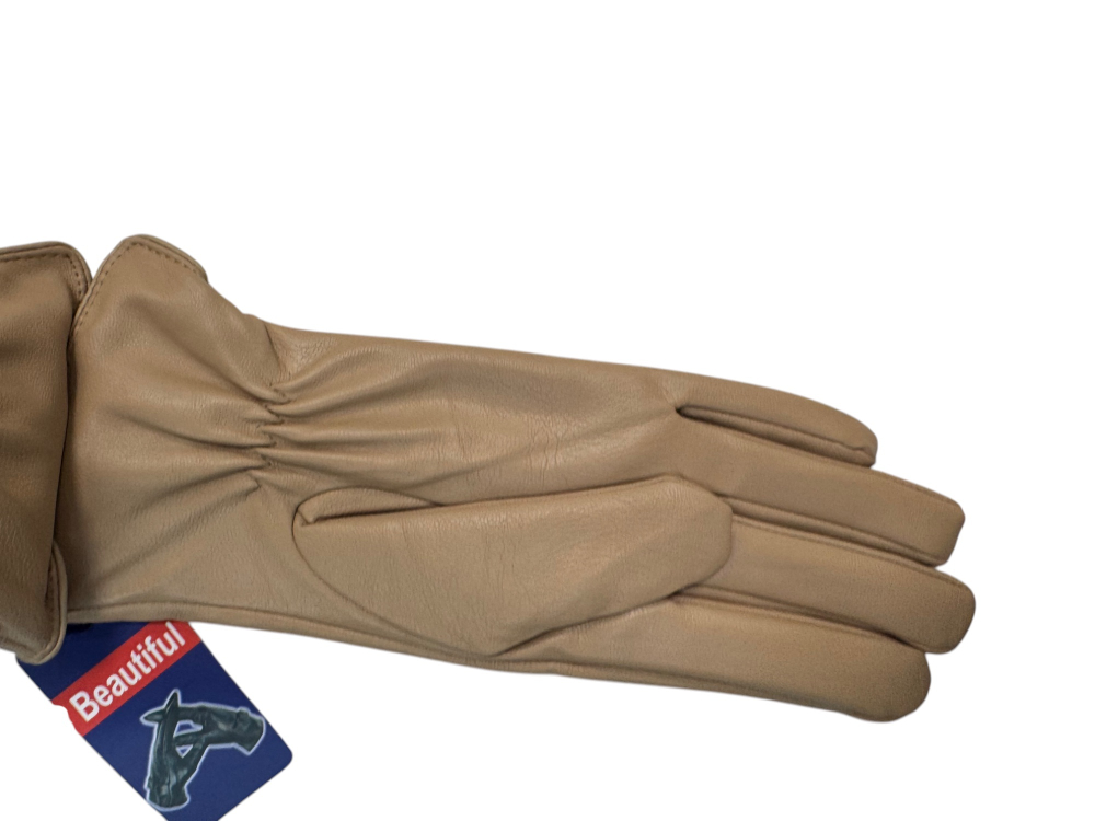 Перчатки. Женские. Материал верха: Эко кожа. Подклад: Плюш-флис. 10 шт в упаковке, разные цвета.