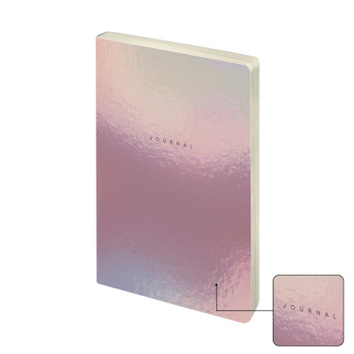 Ежедневник недатированный А5, 136л., кожзам, Greenwich Line "Holography. Pink mirror", тон. блок И