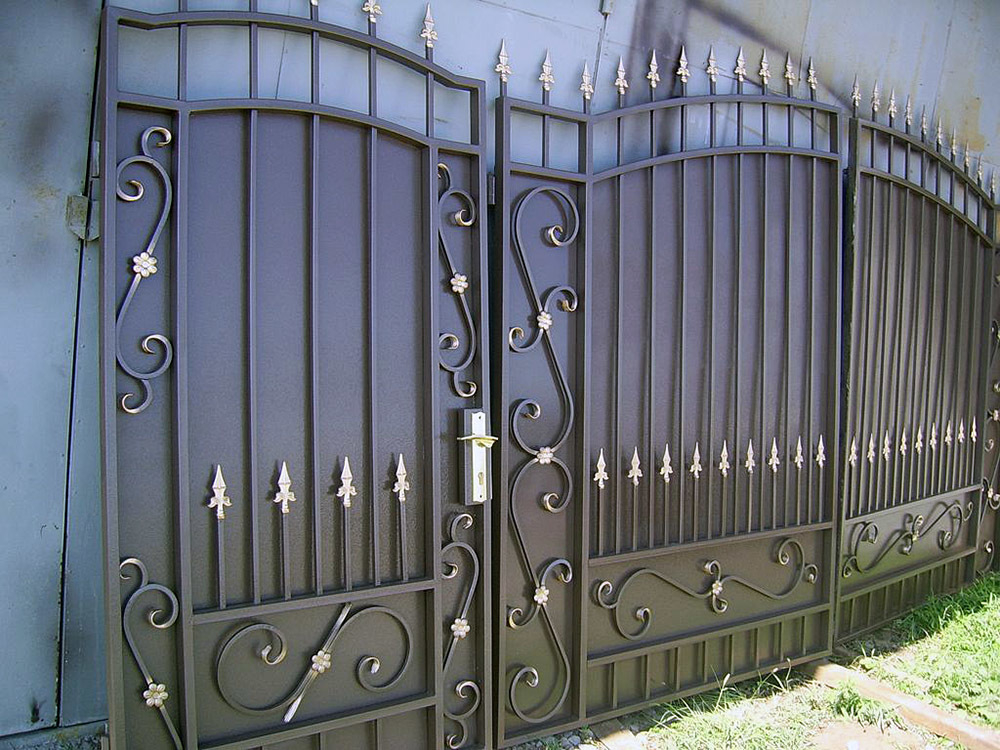 Ворота откатные кованые 13
