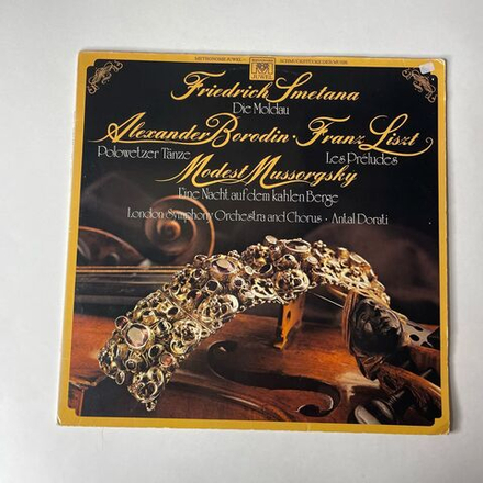Винтажная виниловая пластинка LP Сборник Классической Музыки Friedrich Smetana Сметана, Alexander Borodin Бородин, Franz Liszt Лист, Modest Mussorgsky Мусоргский (Германия 1971)